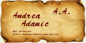 Andrea Adamić vizit kartica